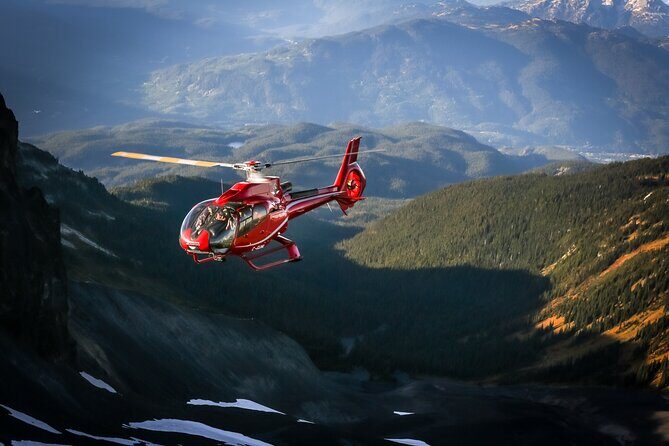 Whistler Helicopter Tour - Stop 2: Whistler Blackcomb flyover in winter and summer