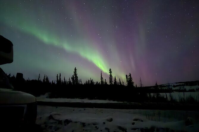 Yellowknife Aurora Hunting Tours by Bus - Stop 2: Madeline Lake Territorial Park for aurora viewing